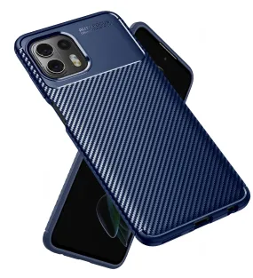 Aramid Fibre Series Shockproof Armor Back Cover for Motorola Edge 20 Fusion, 6.67 inch, Blue