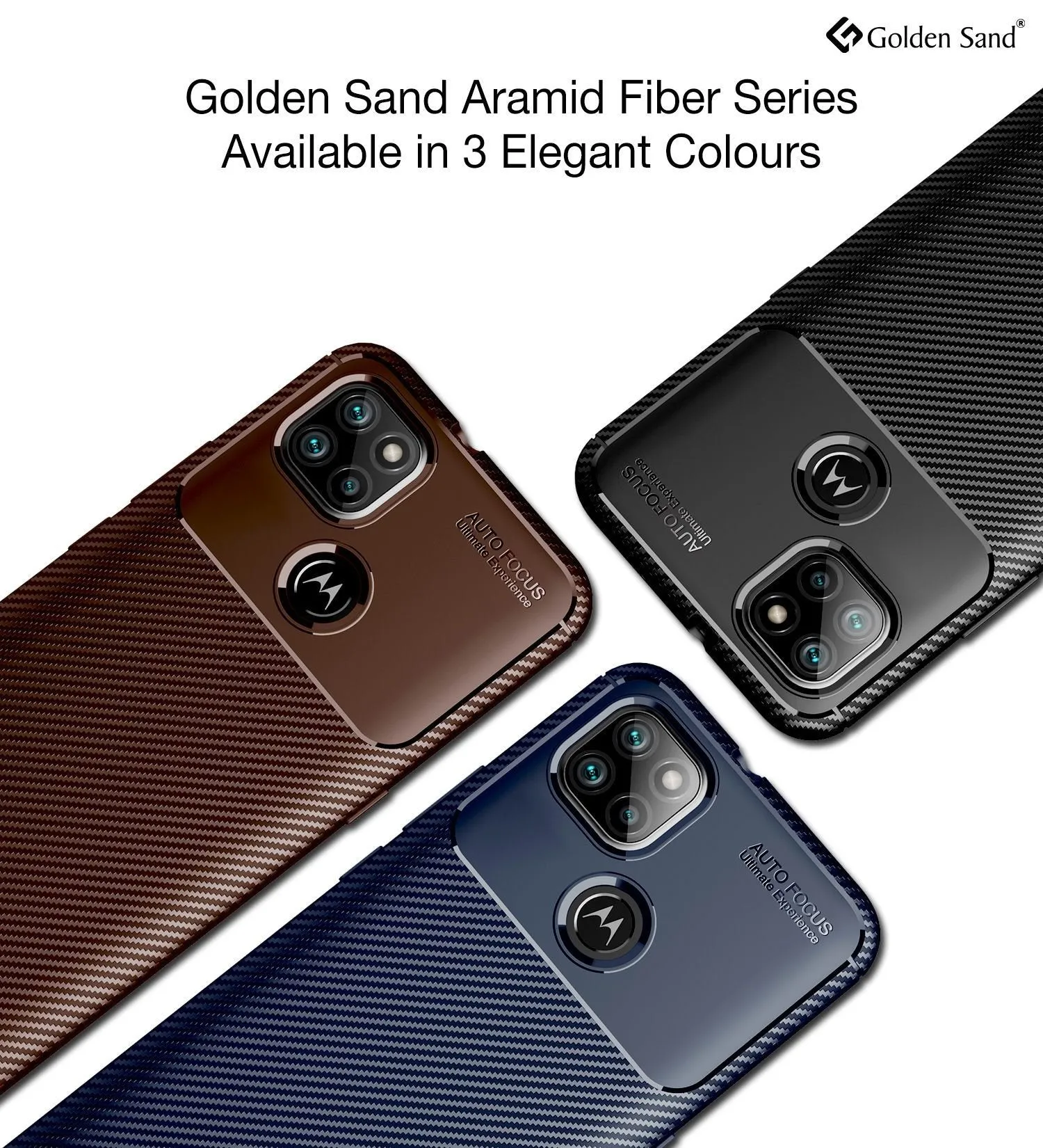 Aramid Fibre Series Shockproof Armor Back Cover for Motorola G9 Power, Blue