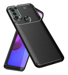 Aramid Fibre Series Shockproof Armor Back Cover for Motorola Moto E40, 6.5 inch, Black