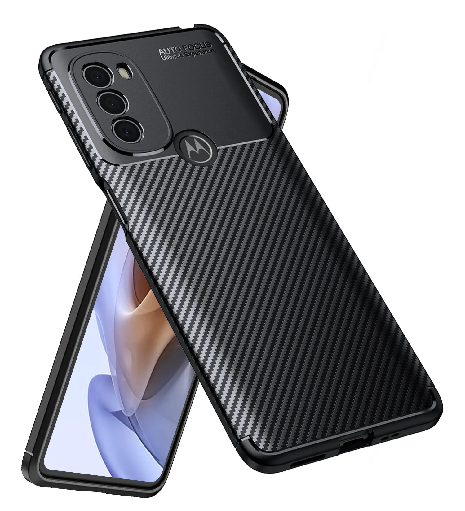 Aramid Fibre Series Shockproof Armor Back Cover for Motorola Moto G31, 6.47 inch, Black