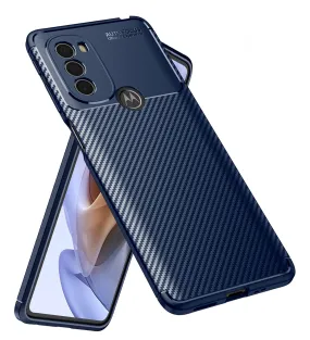 Aramid Fibre Series Shockproof Armor Back Cover for Motorola Moto G31, 6.47 inch, Blue