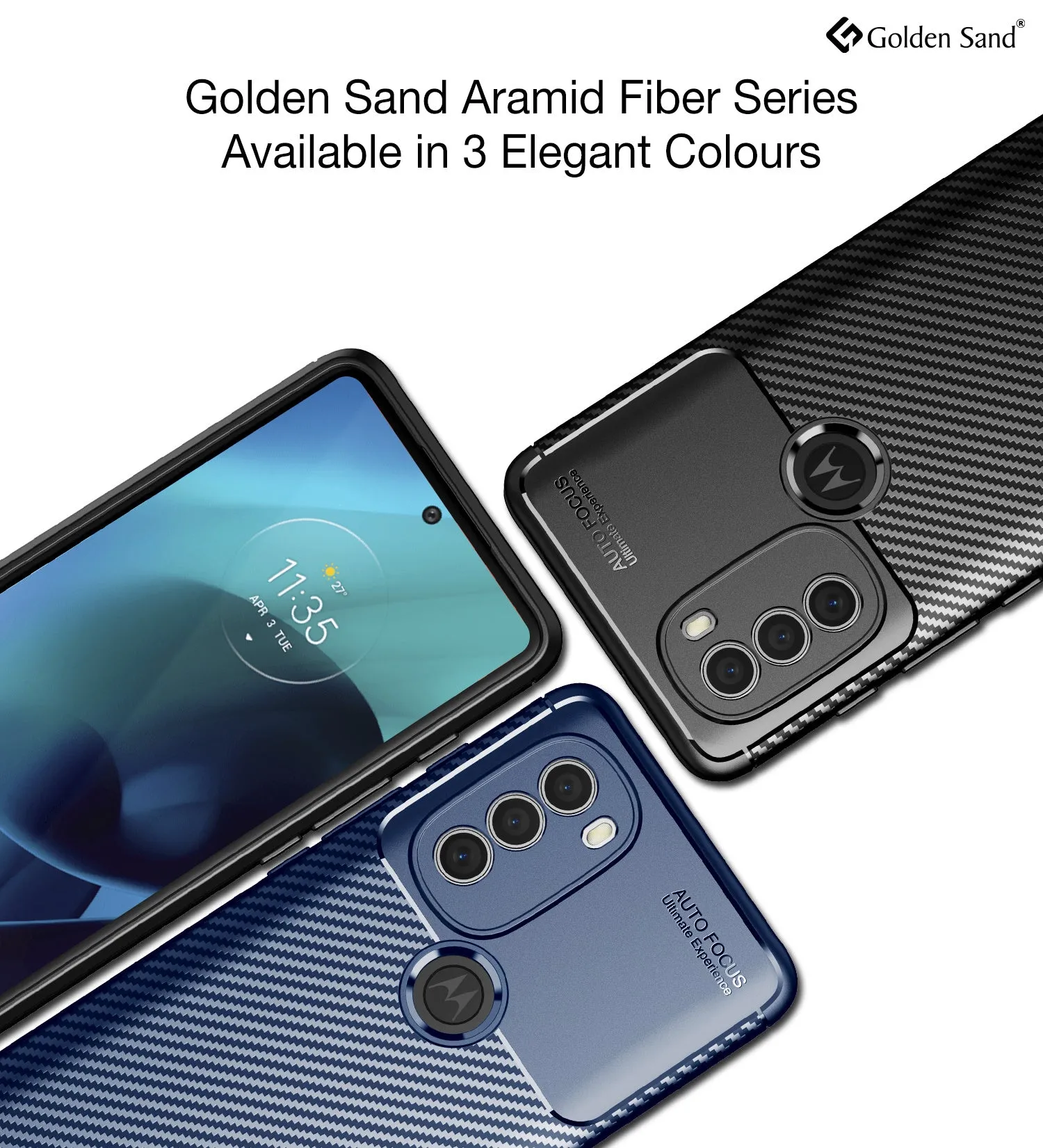 Aramid Fibre Series Shockproof Armor Back Cover for  Motorola Moto G71 5G, 6.4 inch, Black