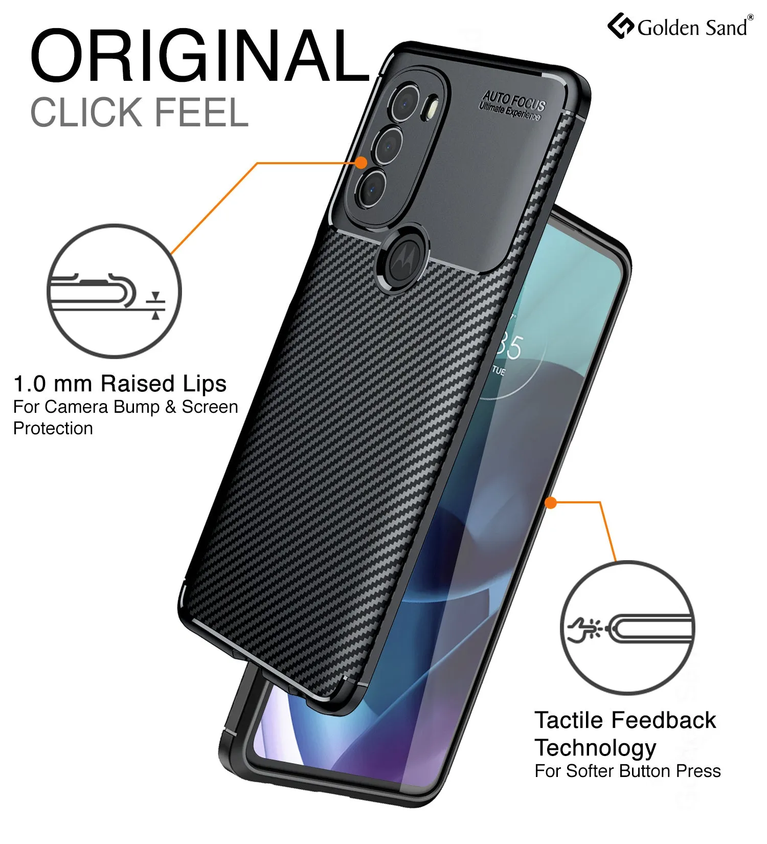 Aramid Fibre Series Shockproof Armor Back Cover for  Motorola Moto G71 5G, 6.4 inch, Black