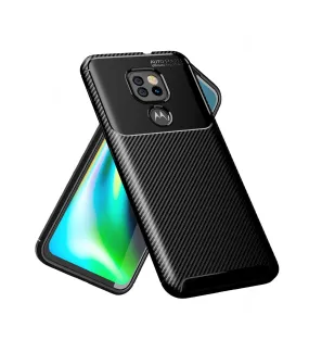 Aramid Fibre Series Shockproof Armor Back Cover for Motorola Moto G9, Motorola Moto e7 Plus, Black