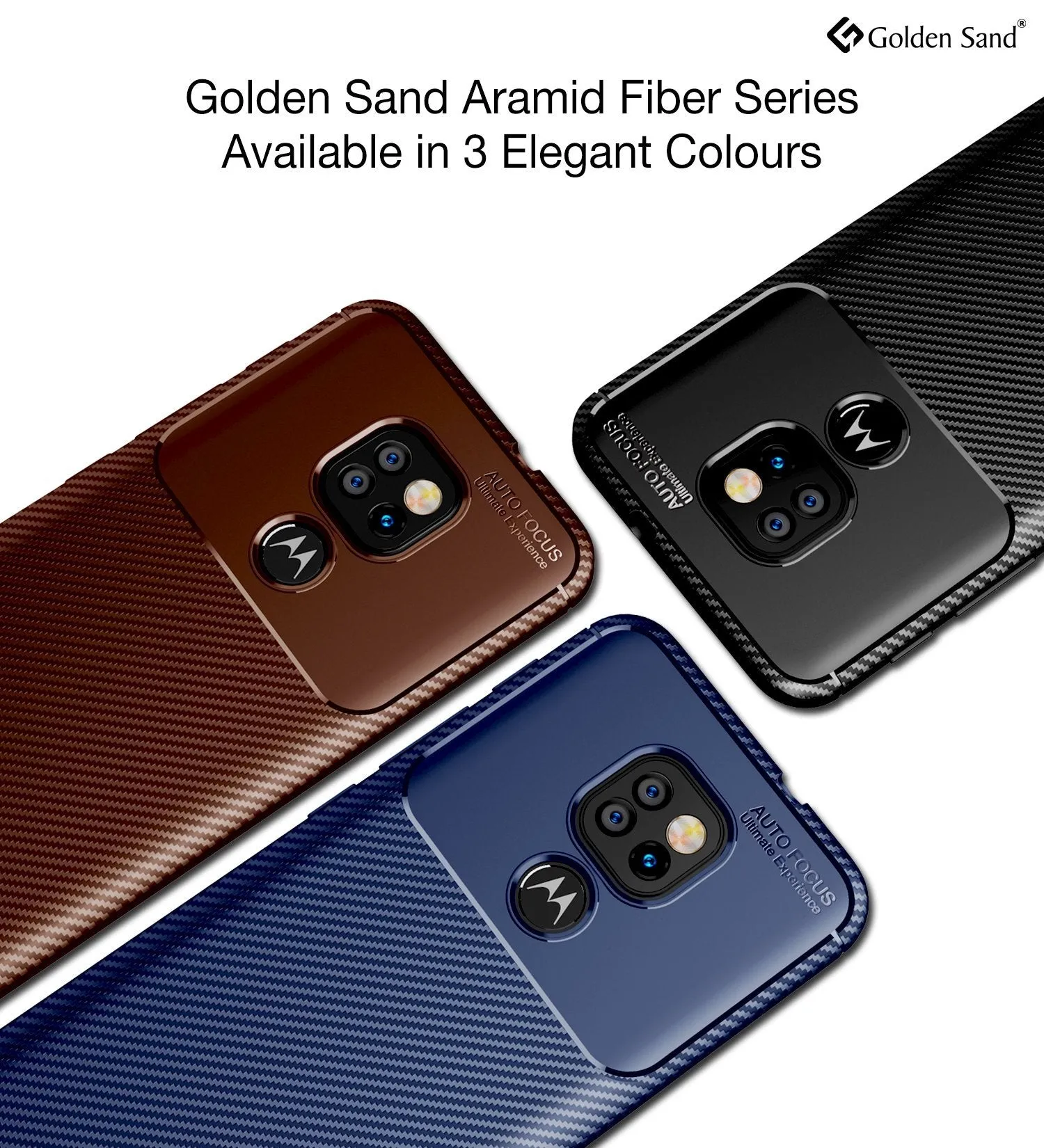 Aramid Fibre Series Shockproof Armor Back Cover for Motorola Moto G9, Motorola Moto e7 Plus, Black