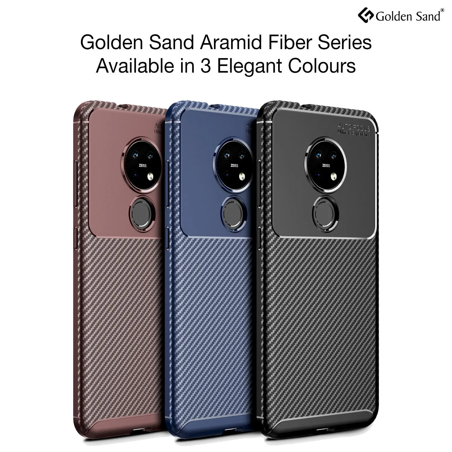 Aramid Fibre Series Shockproof Armor Back Cover for Nokia 7.2, Nokia 6.2 6.39 inch, Blue