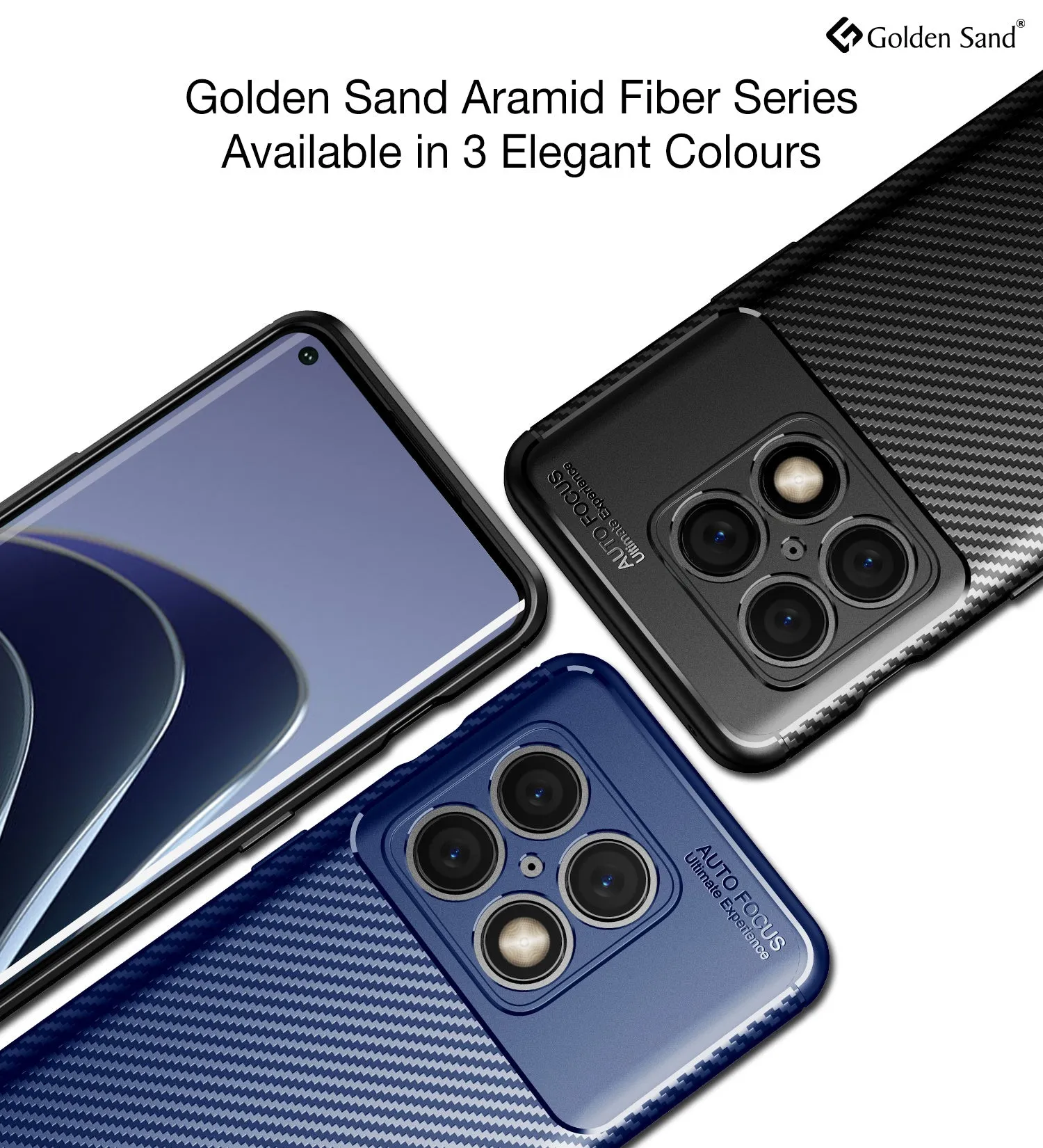 Aramid Fibre Series Shockproof Armor Back Cover for OnePlus 10 Pro 5G, 6.7 inch, Black