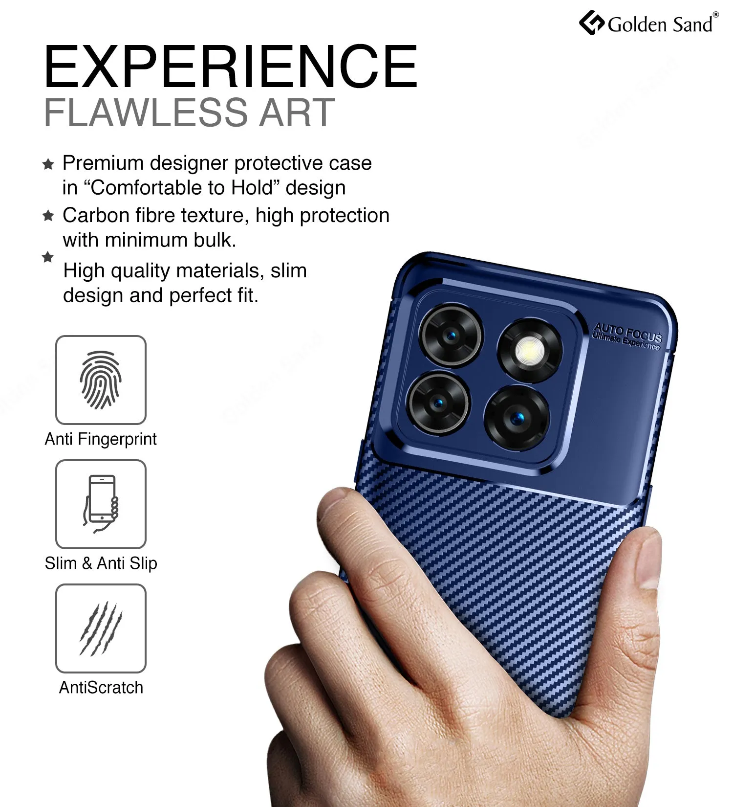 Aramid Fibre Series Shockproof Armor Back Cover for OnePlus 10T 5G, 6.7 inch, Blue