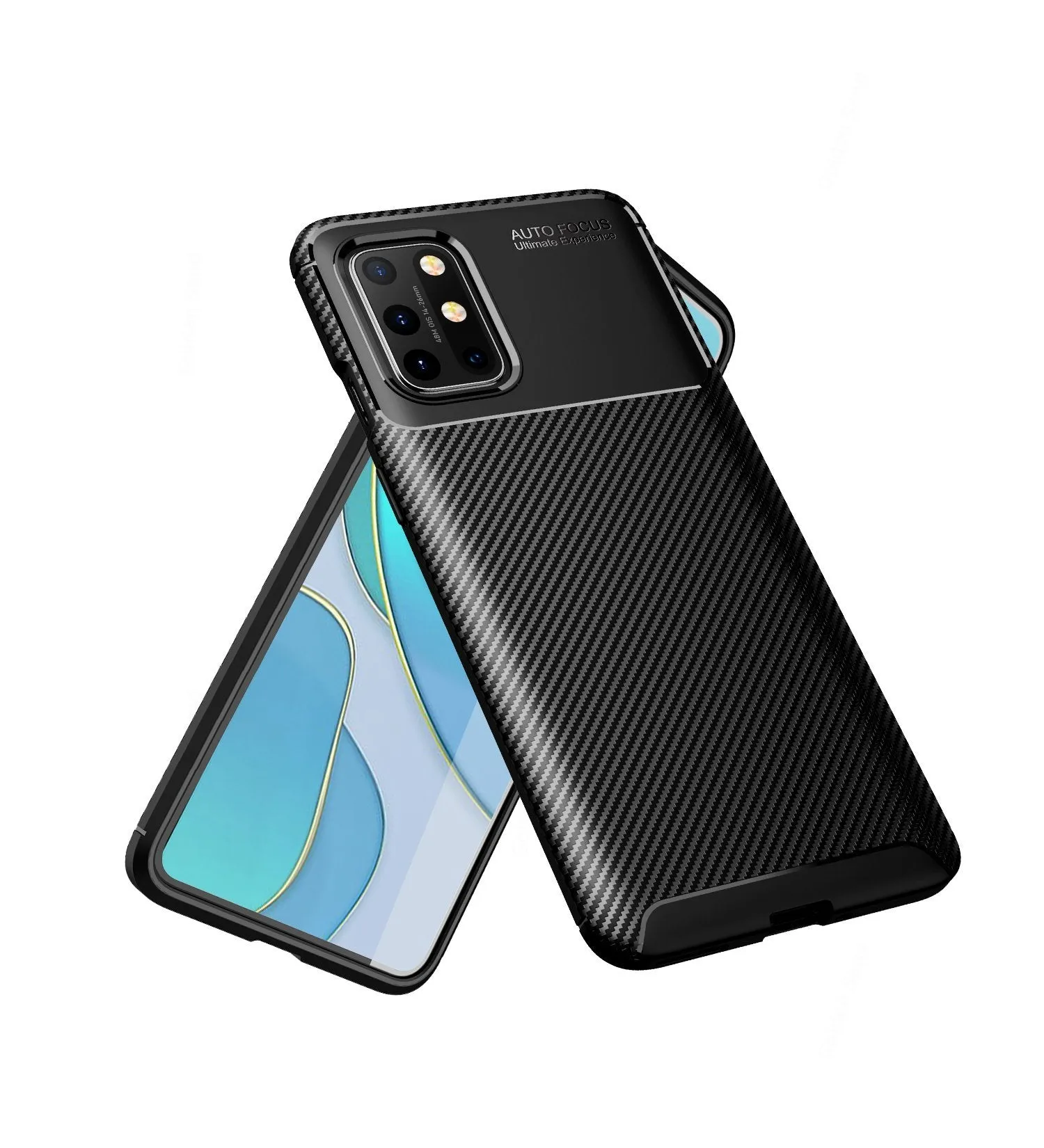Aramid Fibre Series Shockproof Armor Back Cover for OnePlus 8T, One Plus 9R, Black