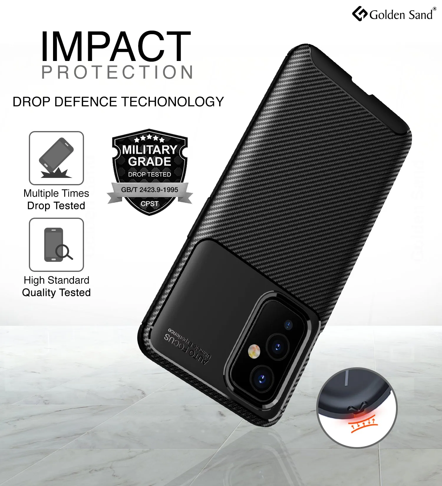 Aramid Fibre Series Shockproof Armor Back Cover for OnePlus 9, 6.55 inch, Black