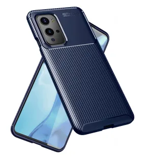 Aramid Fibre Series Shockproof Armor Back Cover for OnePlus 9 Pro, 6.7 inch, Blue