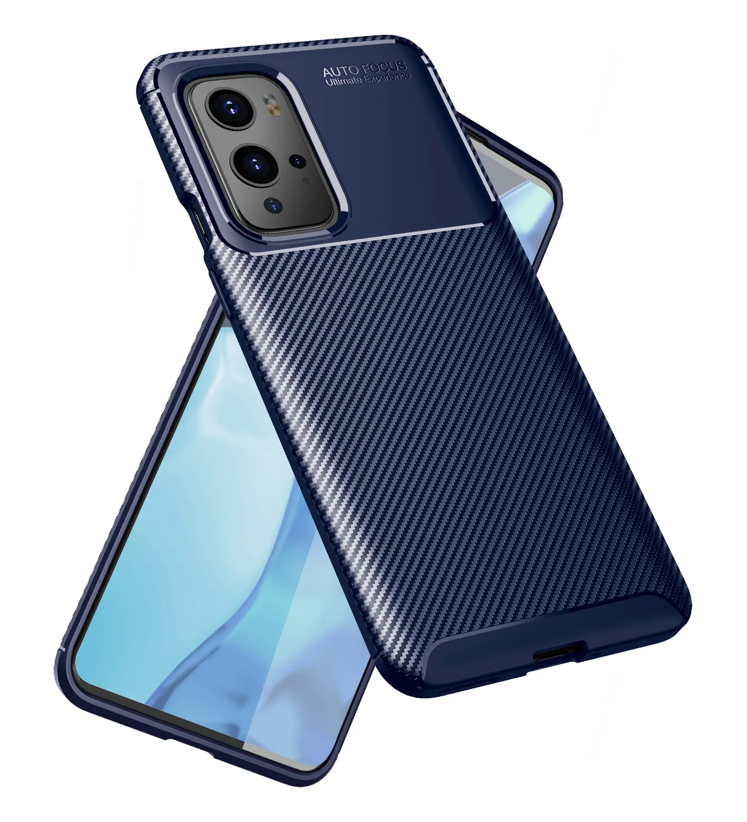 Aramid Fibre Series Shockproof Armor Back Cover for OnePlus 9 Pro, 6.7 inch, Blue