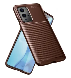 Aramid Fibre Series Shockproof Armor Back Cover for OnePlus 9 Pro, 6.7 inch, Brown