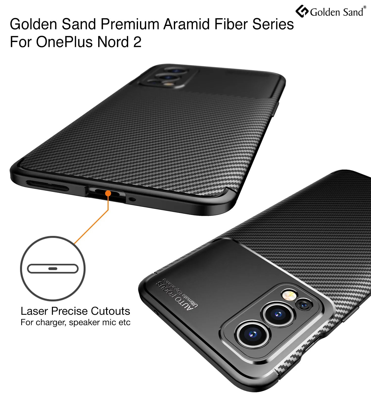 Aramid Fibre Series Shockproof Armor Back Cover for OnePlus Nord 2 5G, 6.43 inch, Black