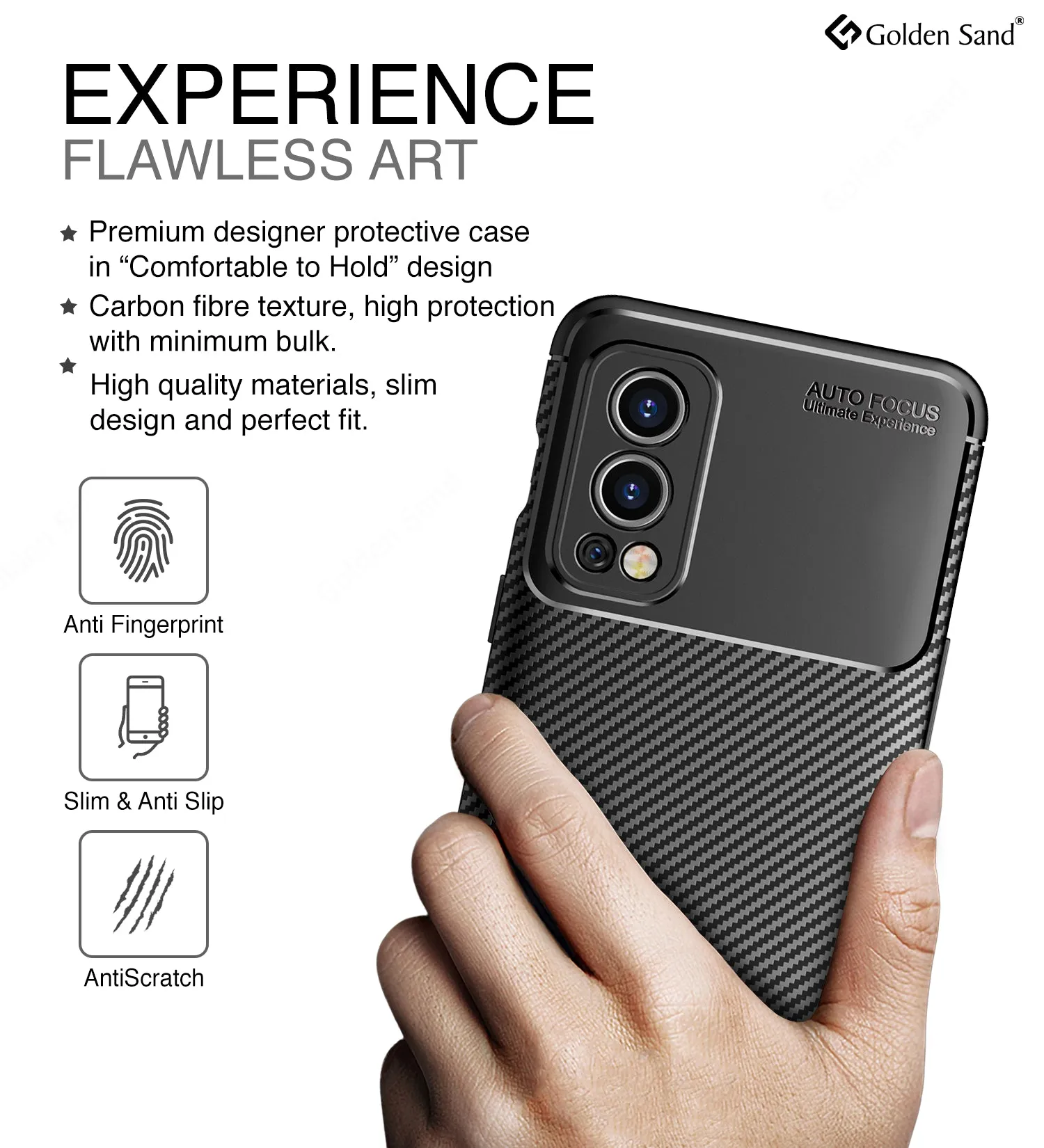 Aramid Fibre Series Shockproof Armor Back Cover for OnePlus Nord 2 5G, 6.43 inch, Black