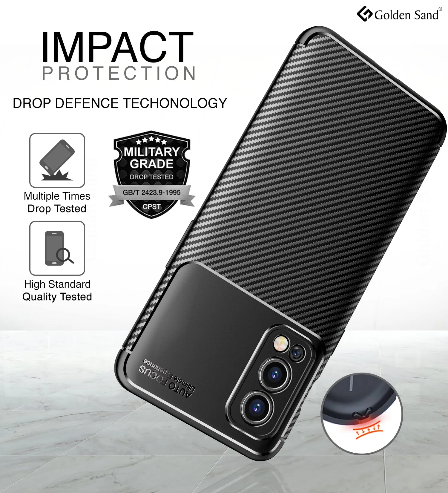 Aramid Fibre Series Shockproof Armor Back Cover for OnePlus Nord 2 5G, 6.43 inch, Black