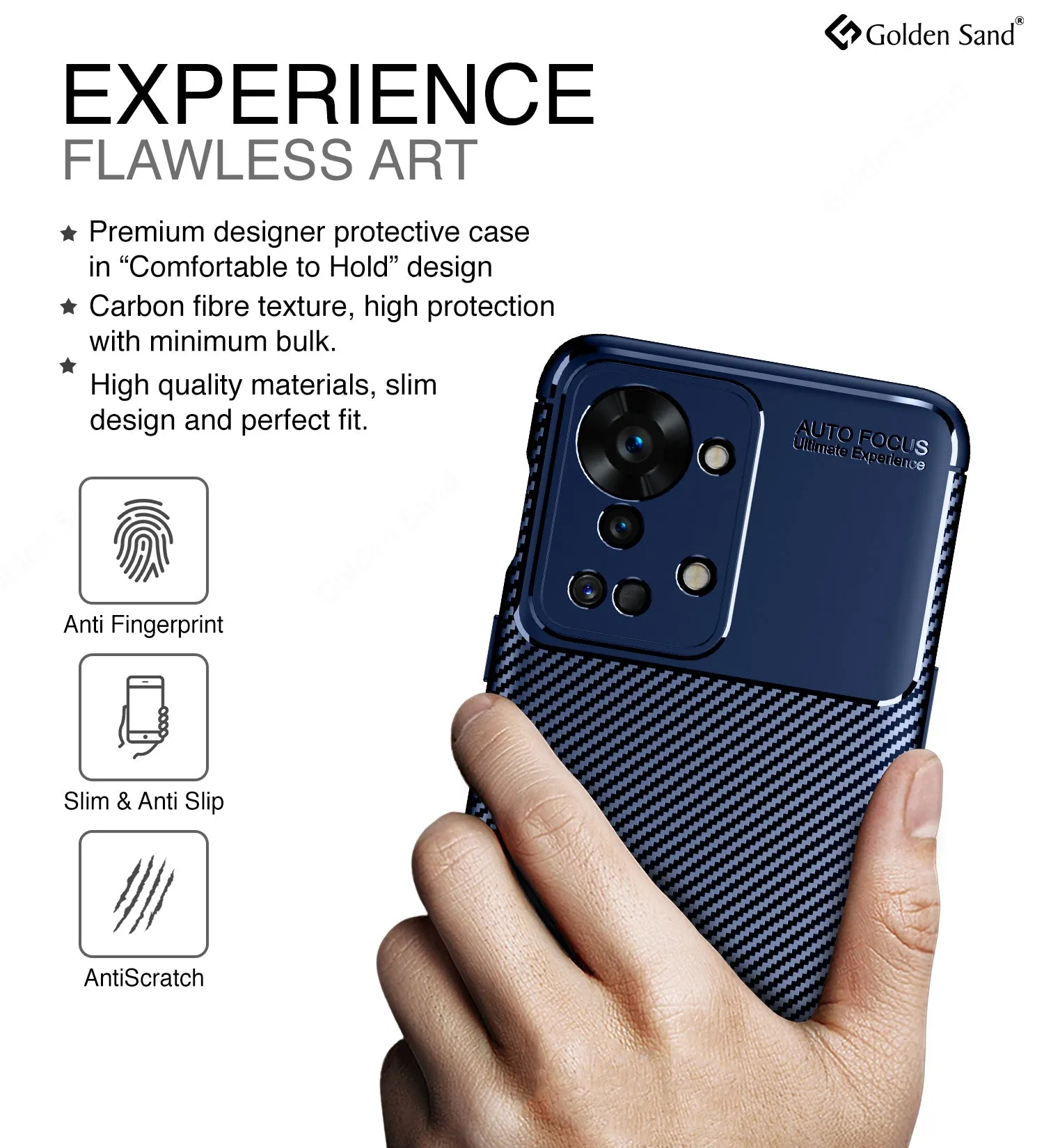 Aramid Fibre Series Shockproof Armor Back Cover for OnePlus Nord 2T, 6.43 inch, Blue