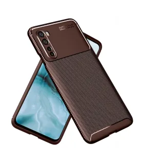 Aramid Fibre Series Shockproof Armor Back Cover for OnePlus Nord, Brown