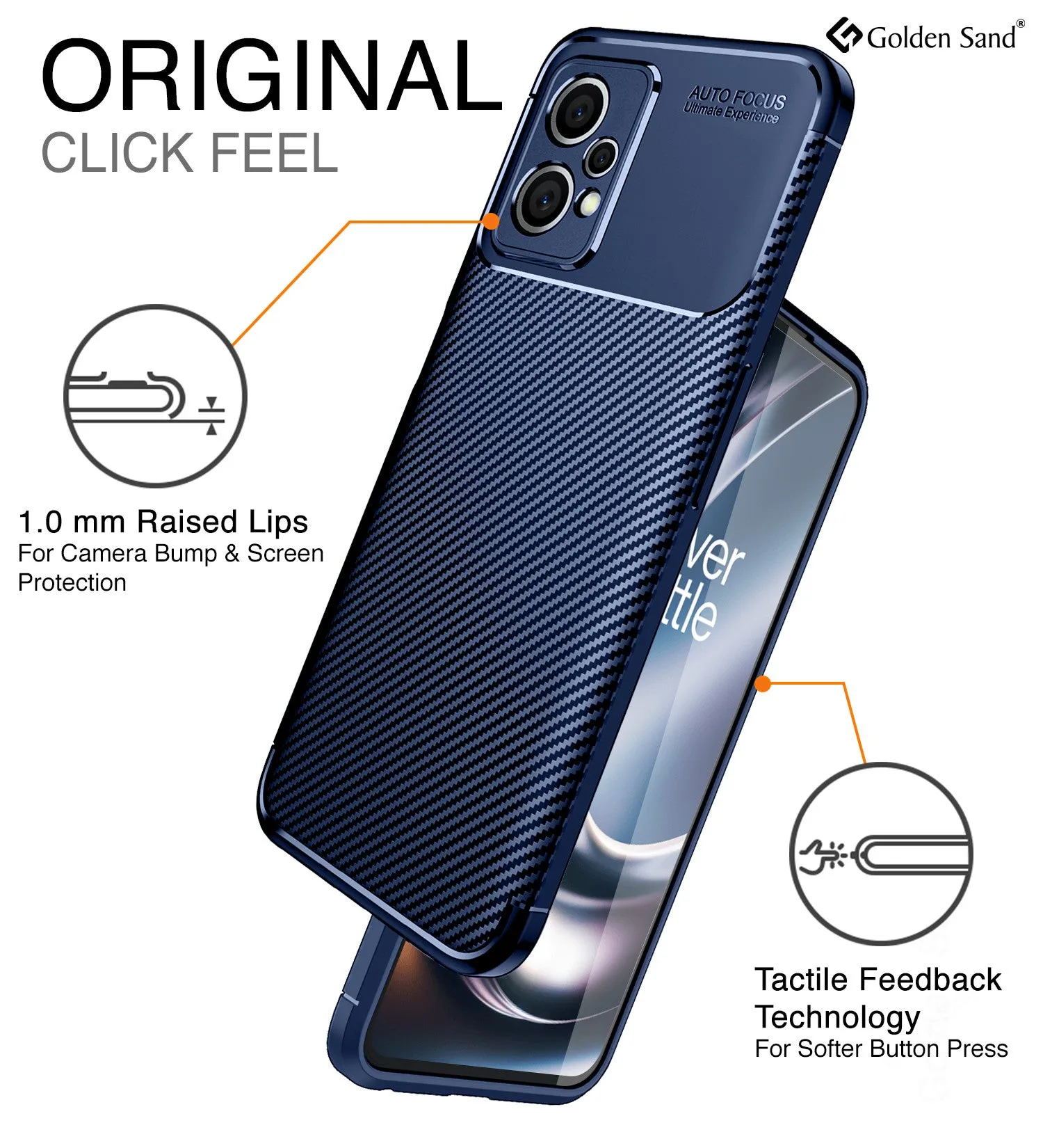 Aramid Fibre Series Shockproof Armor Back Cover for OnePlus Nord CE 2 Lite 5G, 6.59 inch, Blue