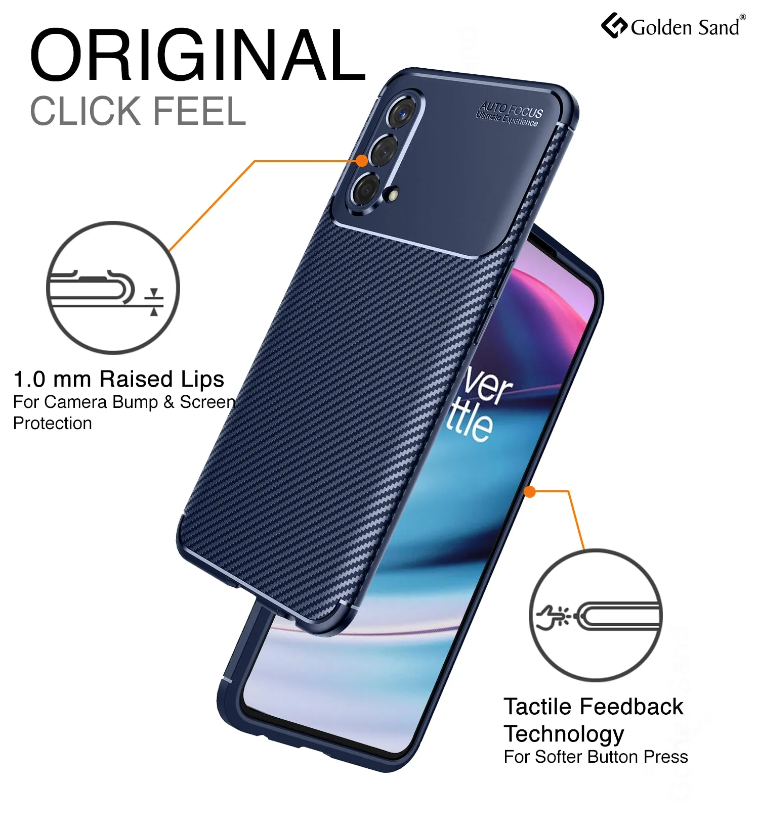 Aramid Fibre Series Shockproof Armor Back Cover for OnePlus Nord CE 5G, 6.43 inch, Blue