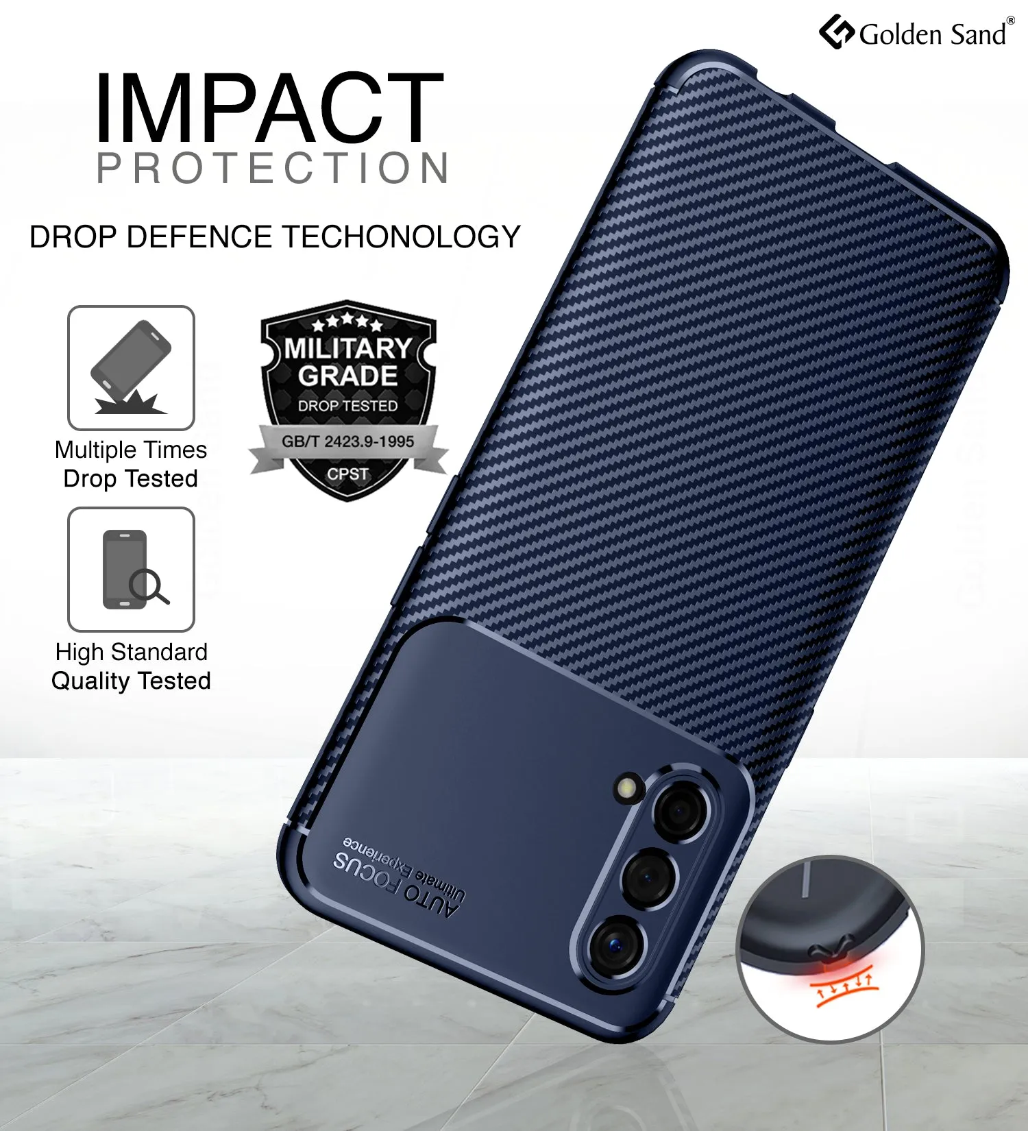 Aramid Fibre Series Shockproof Armor Back Cover for OnePlus Nord CE 5G, 6.43 inch, Blue