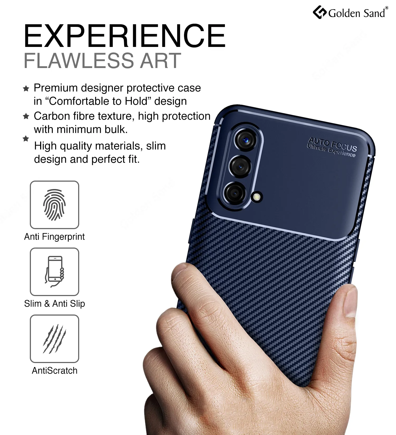 Aramid Fibre Series Shockproof Armor Back Cover for OnePlus Nord CE 5G, 6.43 inch, Blue