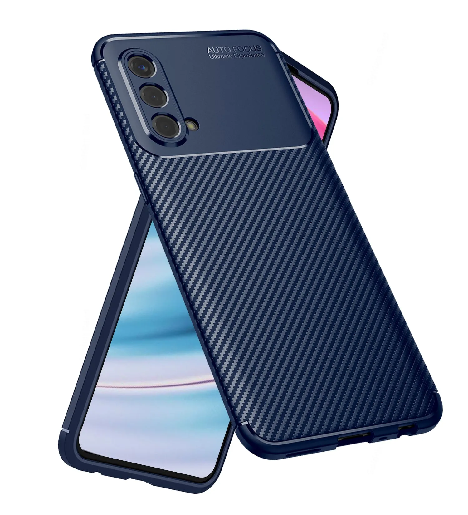 Aramid Fibre Series Shockproof Armor Back Cover for OnePlus Nord CE 5G, 6.43 inch, Blue