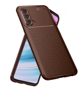 Aramid Fibre Series Shockproof Armor Back Cover for OnePlus Nord CE 5G, 6.43 inch, Brown