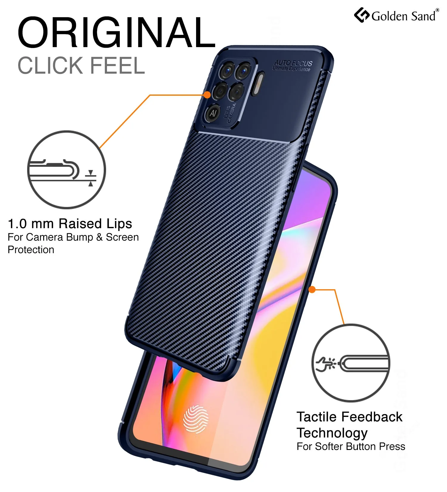 Aramid Fibre Series Shockproof Armor Back Cover for Oppo F19 Pro, 6.43 inch, Blue