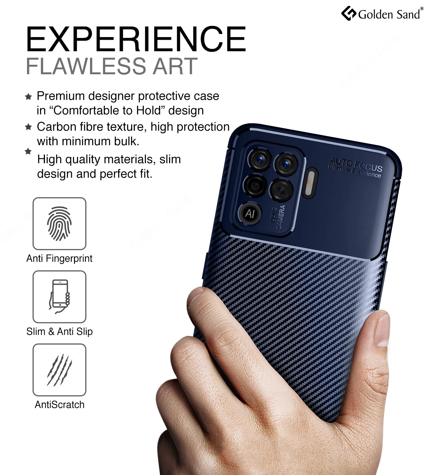 Aramid Fibre Series Shockproof Armor Back Cover for Oppo F19 Pro, 6.43 inch, Blue