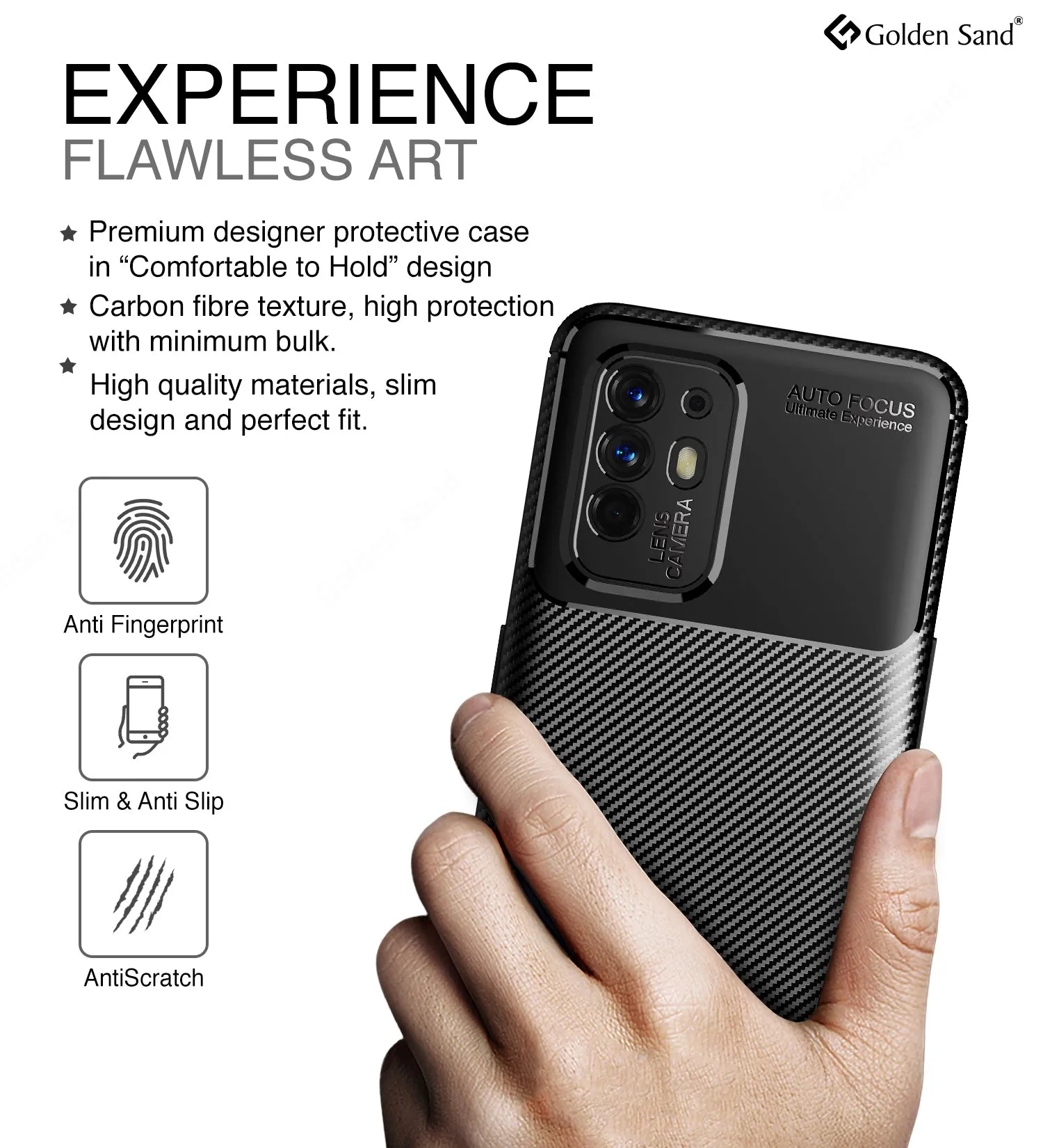 Aramid Fibre Series Shockproof Armor Back Cover for Oppo F19 Pro  Plus 5G, 6.43 inch, Black
