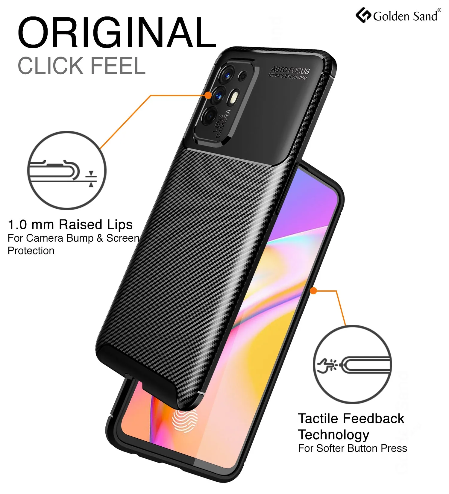 Aramid Fibre Series Shockproof Armor Back Cover for Oppo F19 Pro  Plus 5G, 6.43 inch, Black