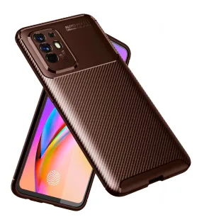 Aramid Fibre Series Shockproof Armor Back Cover for Oppo F19 Pro  Plus 5G, 6.43 inch, Brown