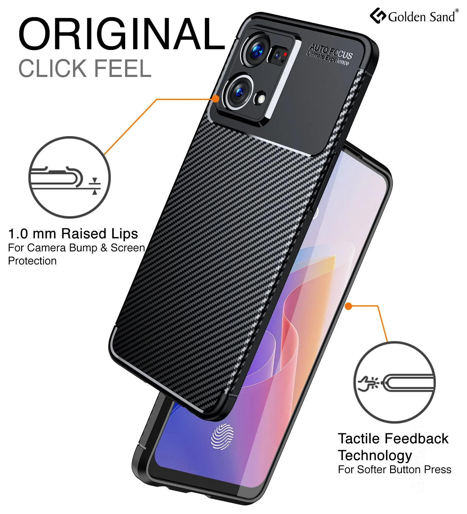 Aramid Fibre Series Shockproof Armor Back Cover for Oppo F21s Pro 4G, Oppo F21 Pro 4G, 6.43 inch, Black