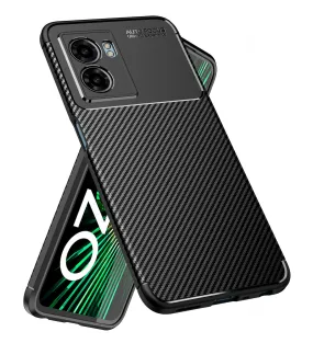 Aramid Fibre Series Shockproof Armor Back Cover for OPPO K10 5G, Realme Narzo 50 5G, 6.6 inch, Black