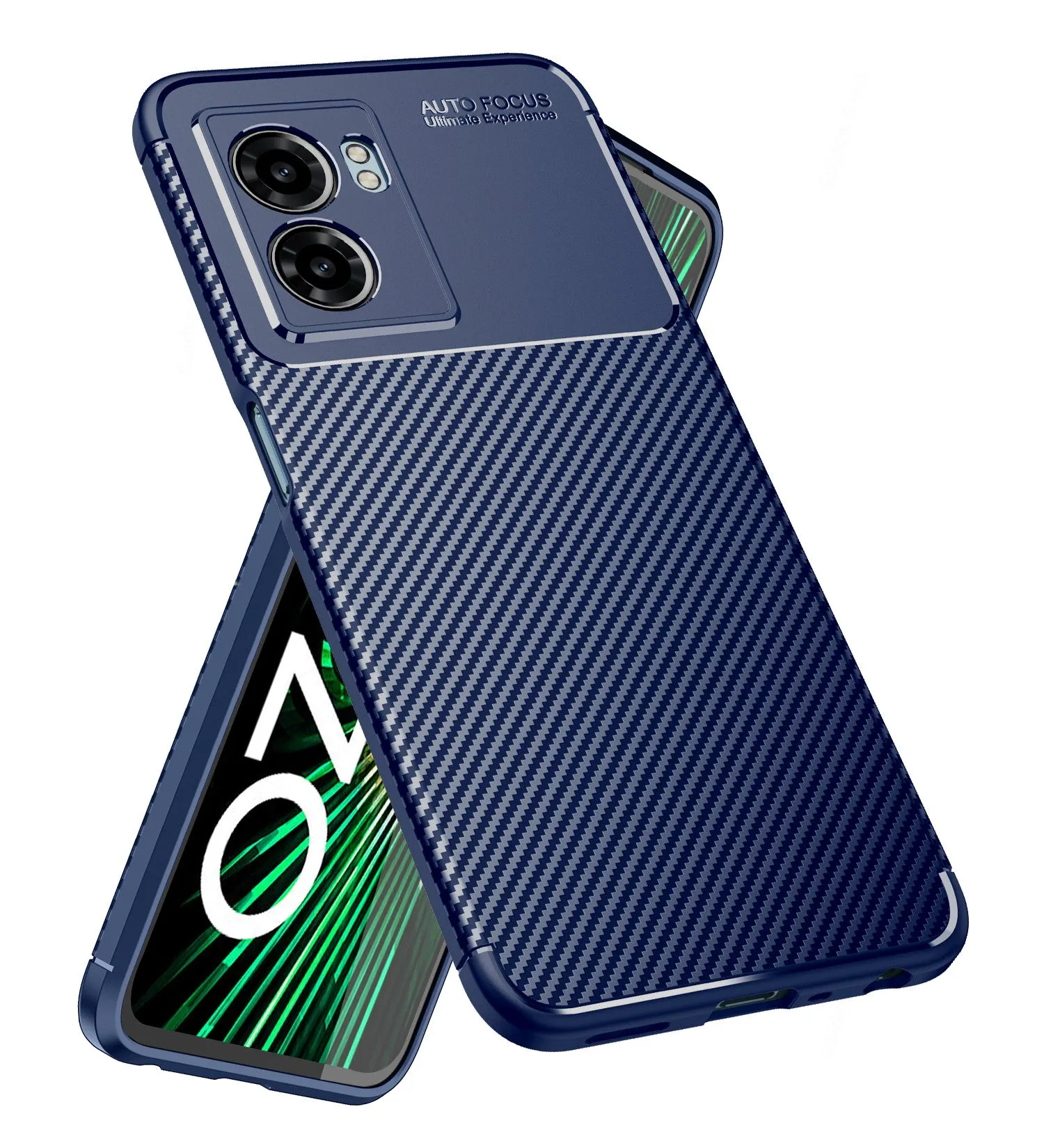 Aramid Fibre Series Shockproof Armor Back Cover for OPPO K10 5G, Realme Narzo 50 5G, 6.6 inch, Blue
