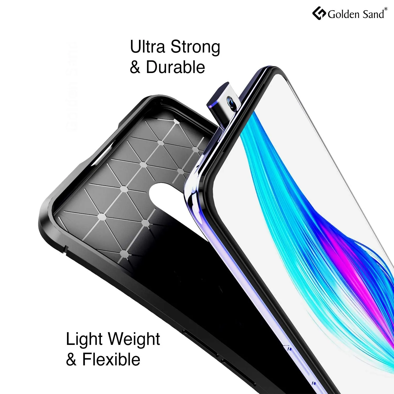 Aramid Fibre Series Shockproof Armor Back Cover for Oppo K3, Realme X, Black