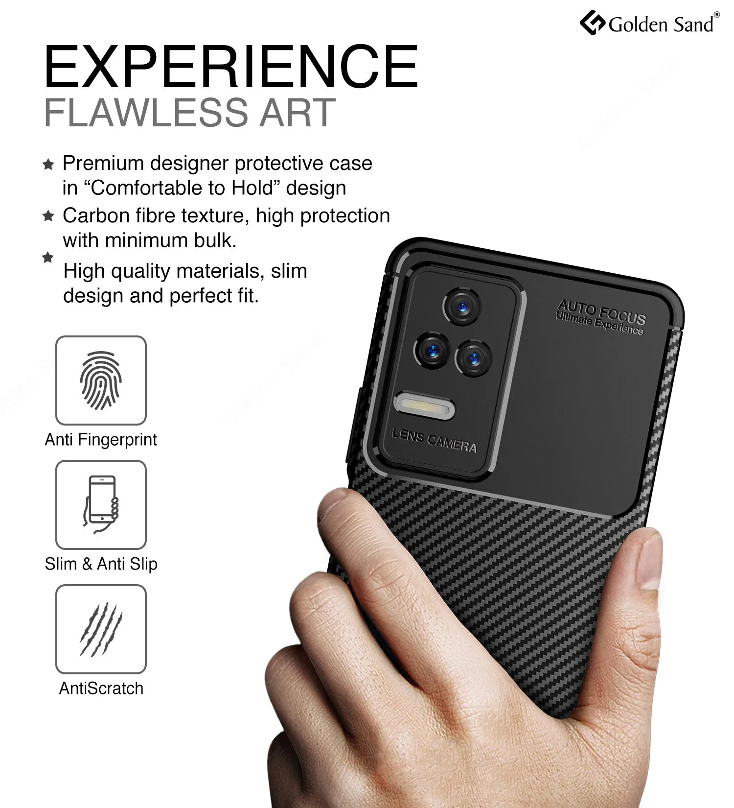 Aramid Fibre Series Shockproof Armor Back Cover for POCO F4 5G, 6.67 inch, Black