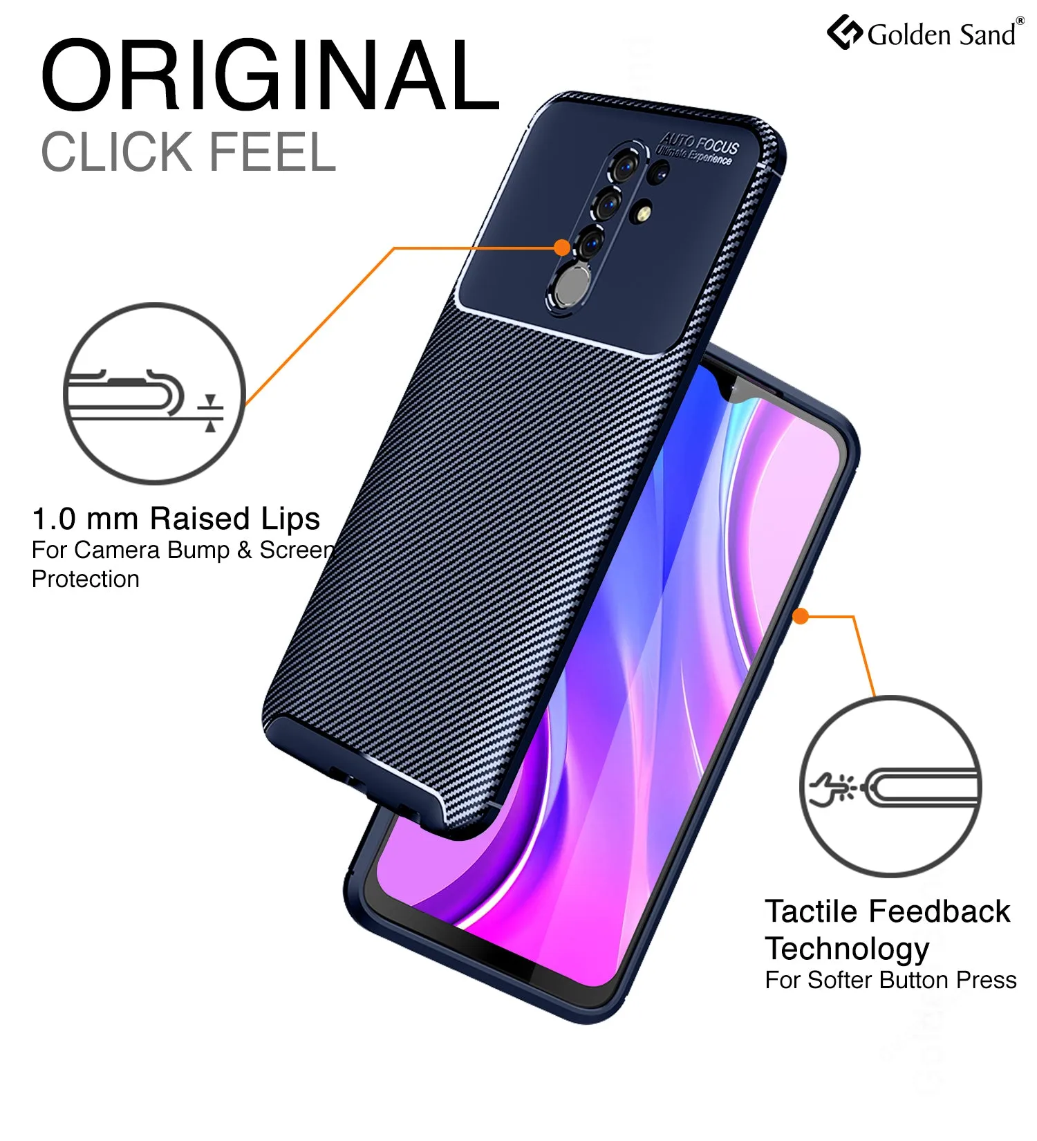 Aramid Fibre Series Shockproof Armor Back Cover for Poco M2 Reloaded, Redmi 9 Prime, Poco M2, 6.53 inch, Blue