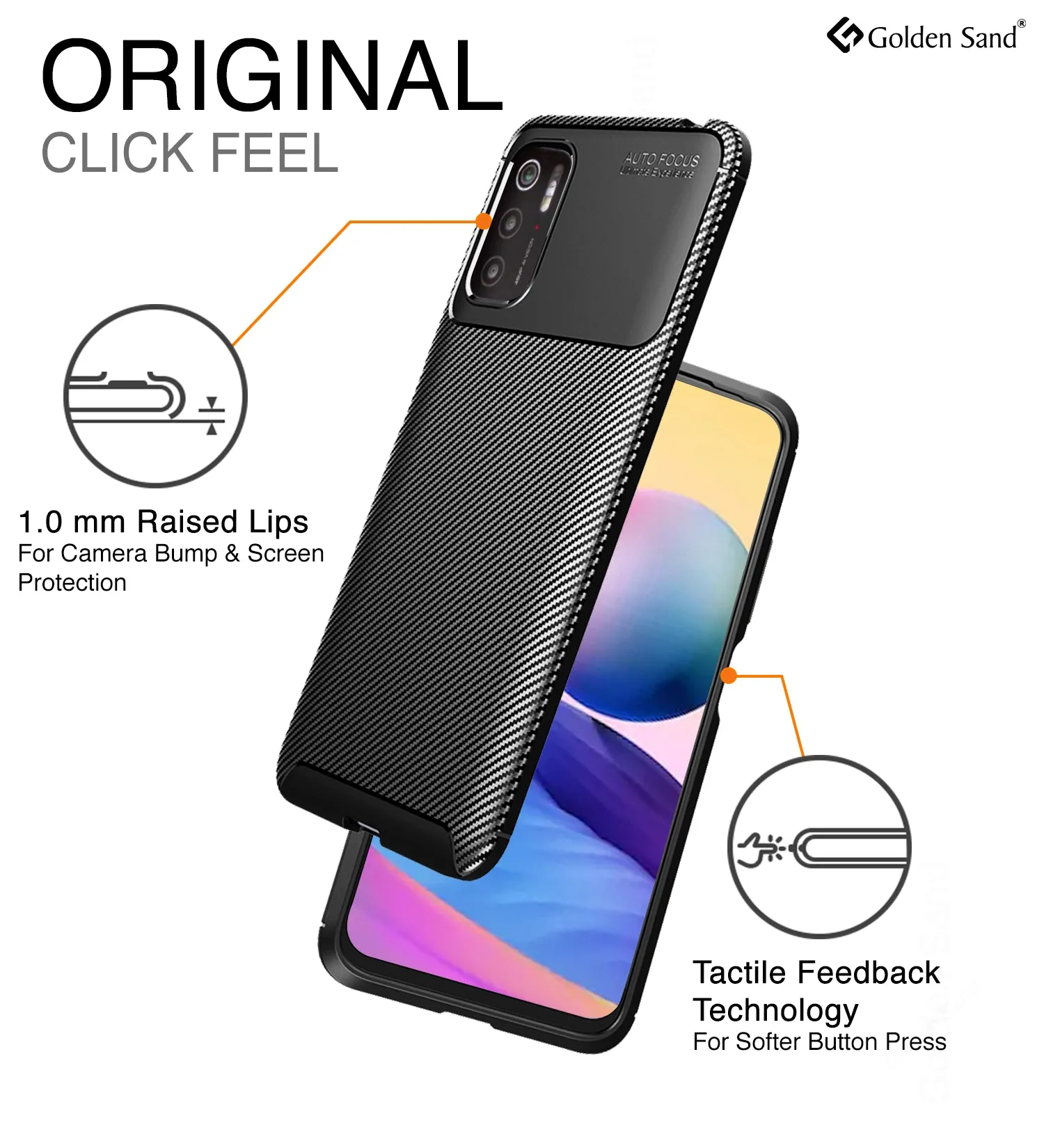 Aramid Fibre Series Shockproof Armor Back Cover for Poco M3 Pro 5G, 6.5 inch, Black