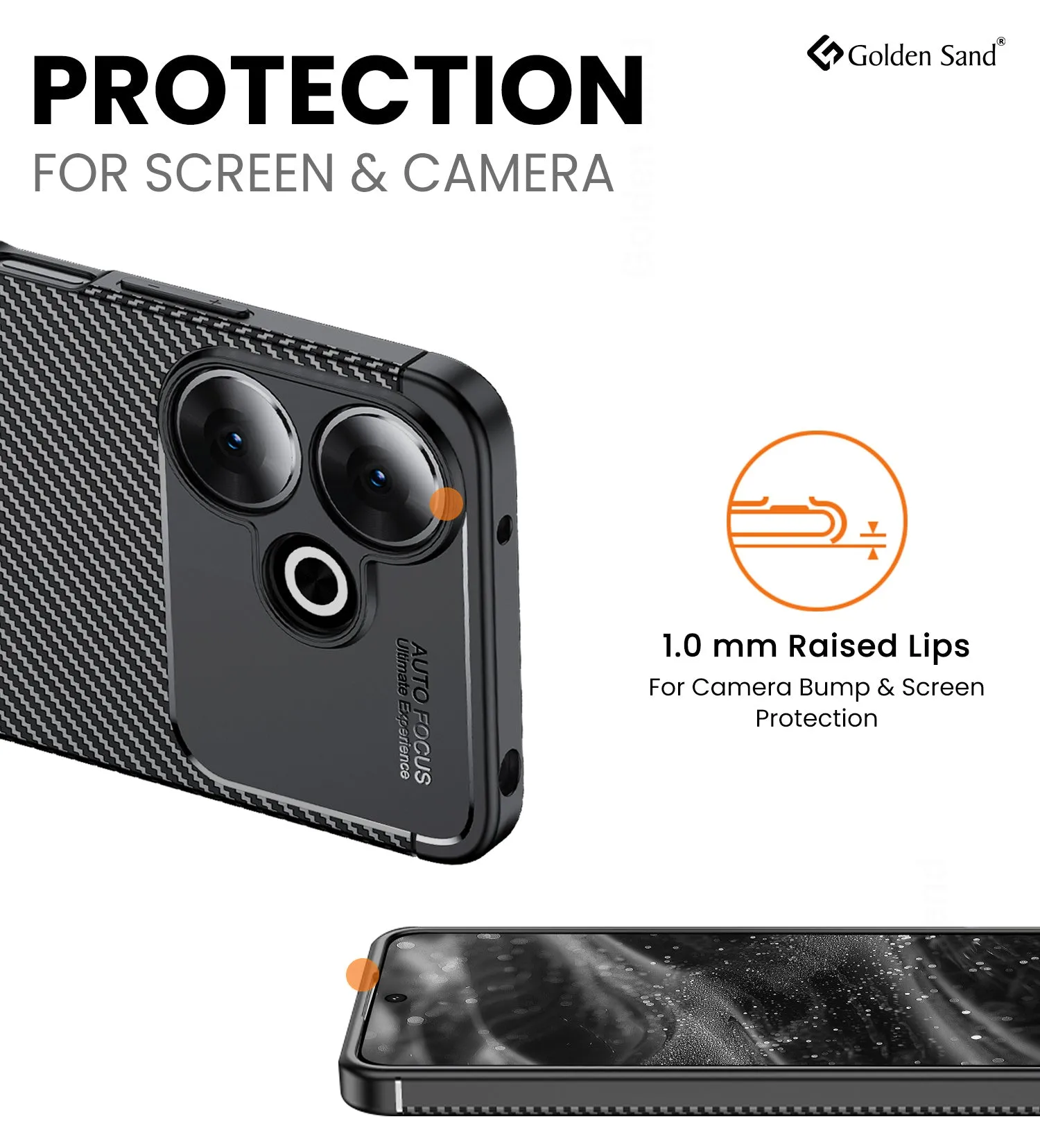 Aramid Fibre Series Shockproof Armor Back Cover for Poco M6 Plus 5G, Redmi 13 5G, 6.79 inch, Black