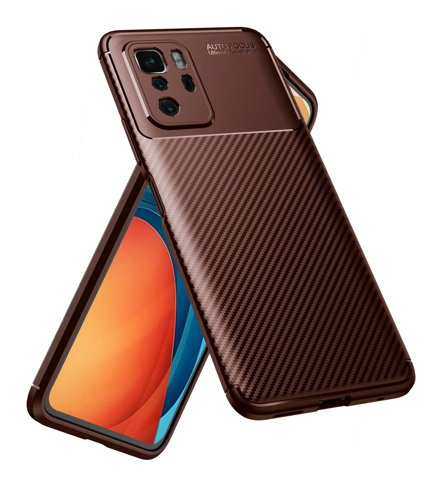 Aramid Fibre Series Shockproof Armor Back Cover for Poco X3 GT, 6.6 inch, Brown