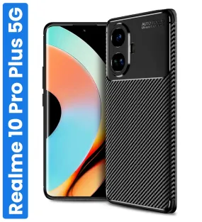 Aramid Fibre Series Shockproof Armor Back Cover for Realme 10 Pro  5G (Realme 10 Pro Plus 5G), 6.7 inch, Black