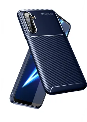 Aramid Fibre Series Shockproof Armor Back Cover for Realme 6 Pro 6.6 inch, Blue