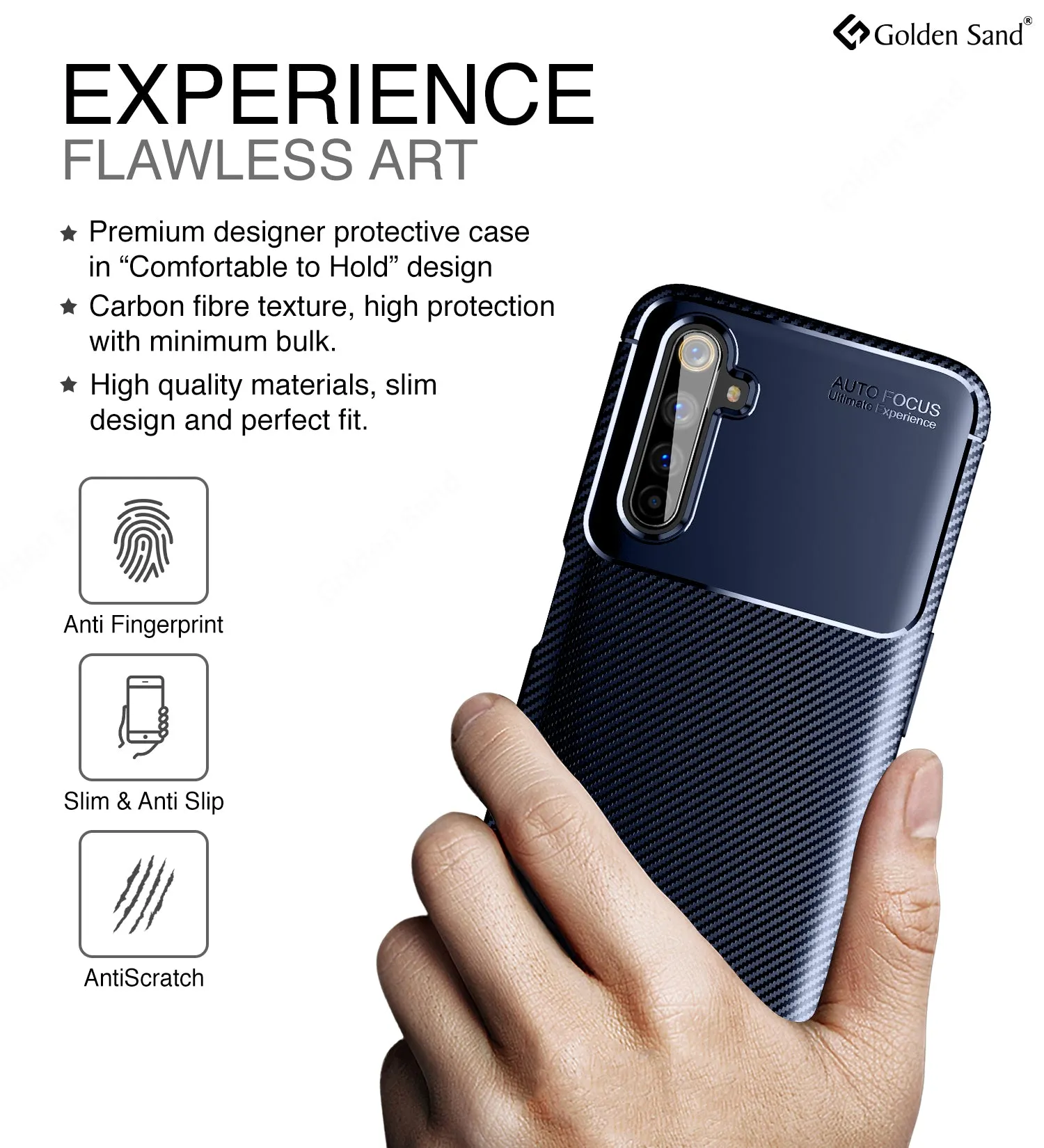 Aramid Fibre Series Shockproof Armor Back Cover for Realme 6 Pro 6.6 inch, Blue