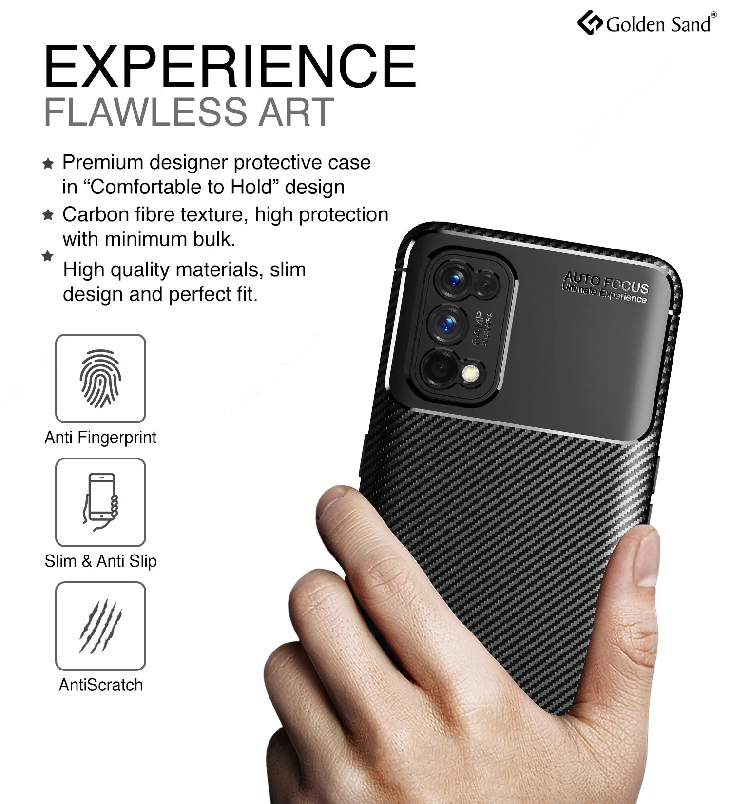 Aramid Fibre Series Shockproof Armor Back Cover for Realme 7 Pro 6.4 inch, Black