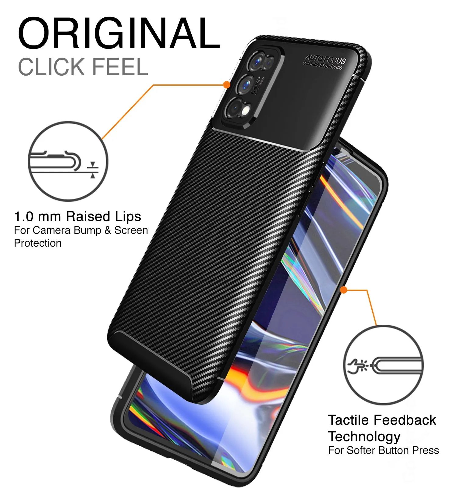 Aramid Fibre Series Shockproof Armor Back Cover for Realme 7 Pro 6.4 inch, Black