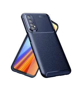 Aramid Fibre Series Shockproof Armor Back Cover for Realme 7, Realme Narzo 20 Pro, Blue
