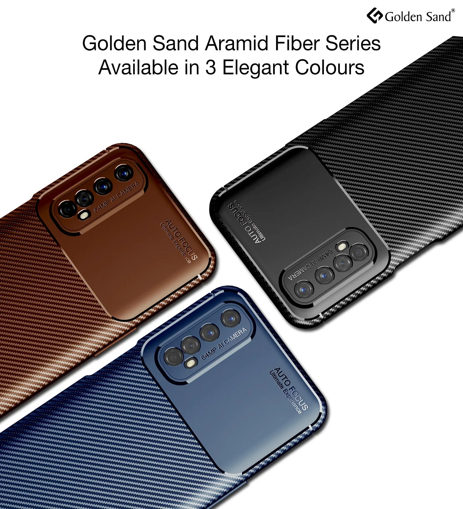 Aramid Fibre Series Shockproof Armor Back Cover for Realme 7, Realme Narzo 20 Pro, Brown