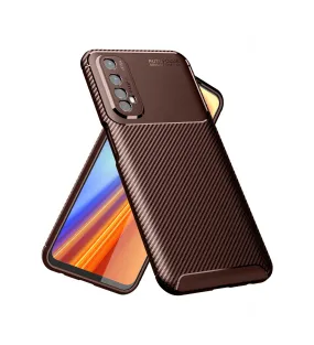 Aramid Fibre Series Shockproof Armor Back Cover for Realme 7, Realme Narzo 20 Pro, Brown